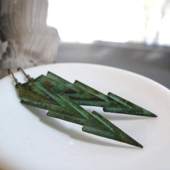 STEFENY STANYER Geometric Chevron Earrings - Picture 5 of 5